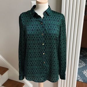 Limited blue and green blouse